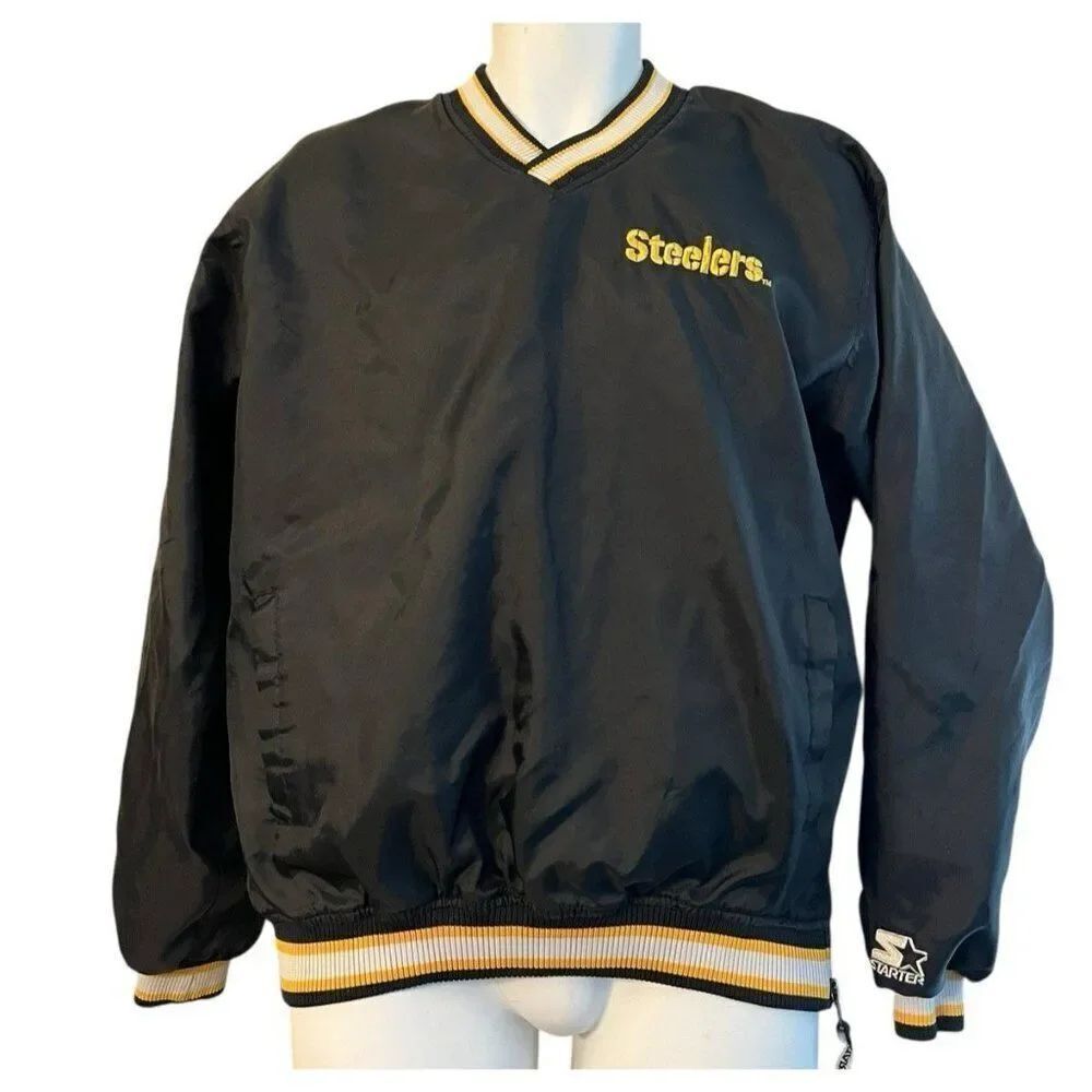 Vintage Starter Pittsburgh Steelers Mens XL Satin Jacket Players Rod Woodson #26